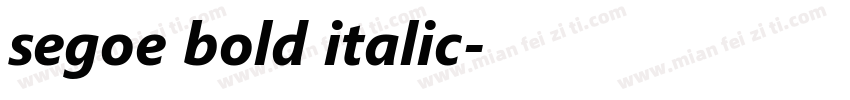 segoe bold italic字体转换